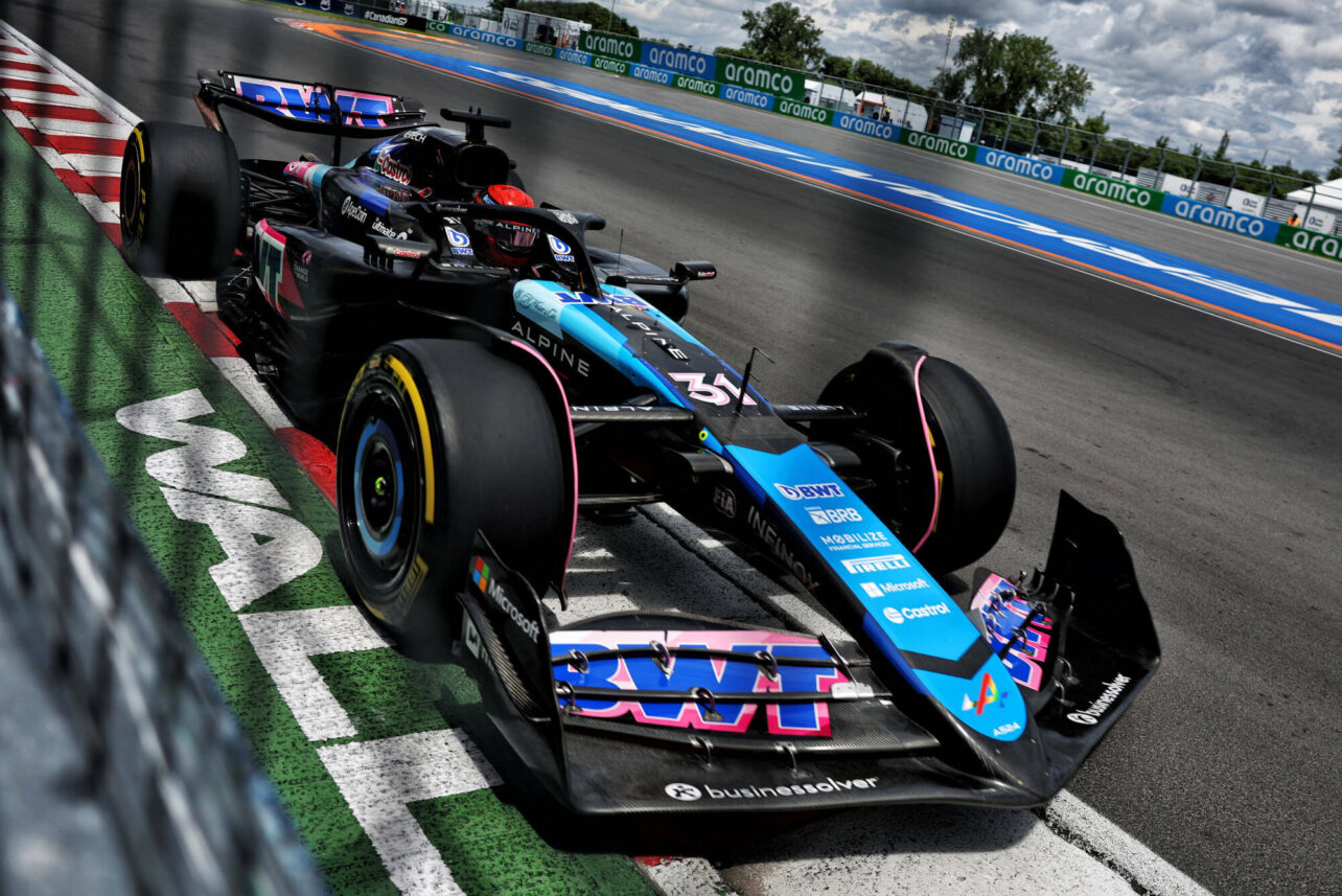 An Alpine F1 Team car on track