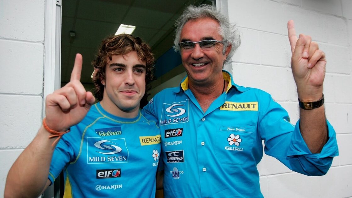 Fernando Alonso and Flavio Briatore during their time at Renault