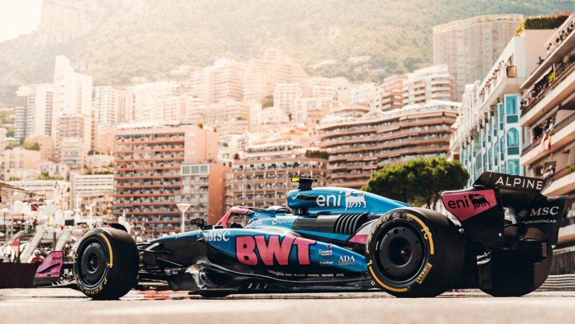 Franco Colapinto navigating the streets at the 2025 edition of the Monaco GP